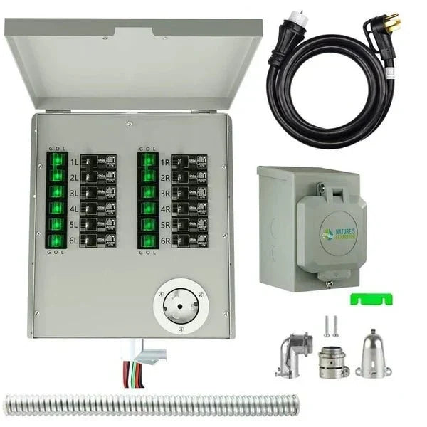 Natures Generator Lithium 6000 Solar Generator With Transfer Switch