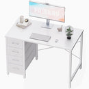 Pamray S12 80cm Computer Desk with 4 Drawers White
