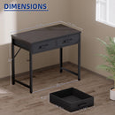 Pamray S11 80cm Computer Desk with 2 Drawers White