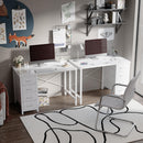 Pamray S12 80cm Computer Desk with 4 Drawers White