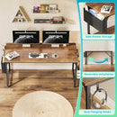 Computer Desk with Fabric Storage Bag 140cm Rustic Brown