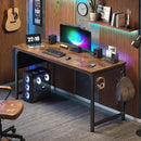 Computer Desk with Fabric Storage Bag 140cm Rustic Brown