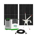 Natures Generator Lithium 3600 With 2 x 410W Monocrystalline Solar Panel + Wind Turbine