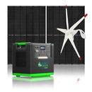 Natures Generator Lithium 6000 Solar Generator With 410W Rigid Solar Panels + Wind Turbine