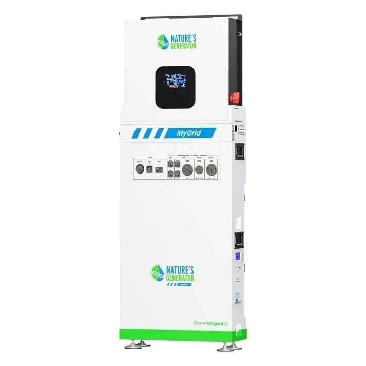 Natures Generator MyGrid 10K + 8 x 410W Rigid Solar Panel + 350W Wind Turbine