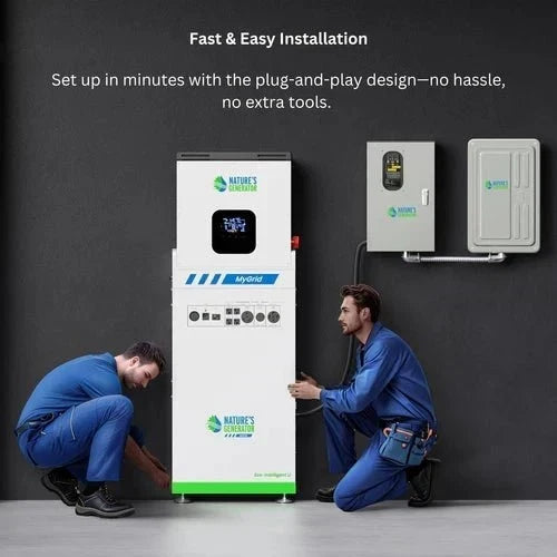 Natures Generator MyGrid 10K With 4 x 410W Rigid Solar Panel + 350W Wind Turbine